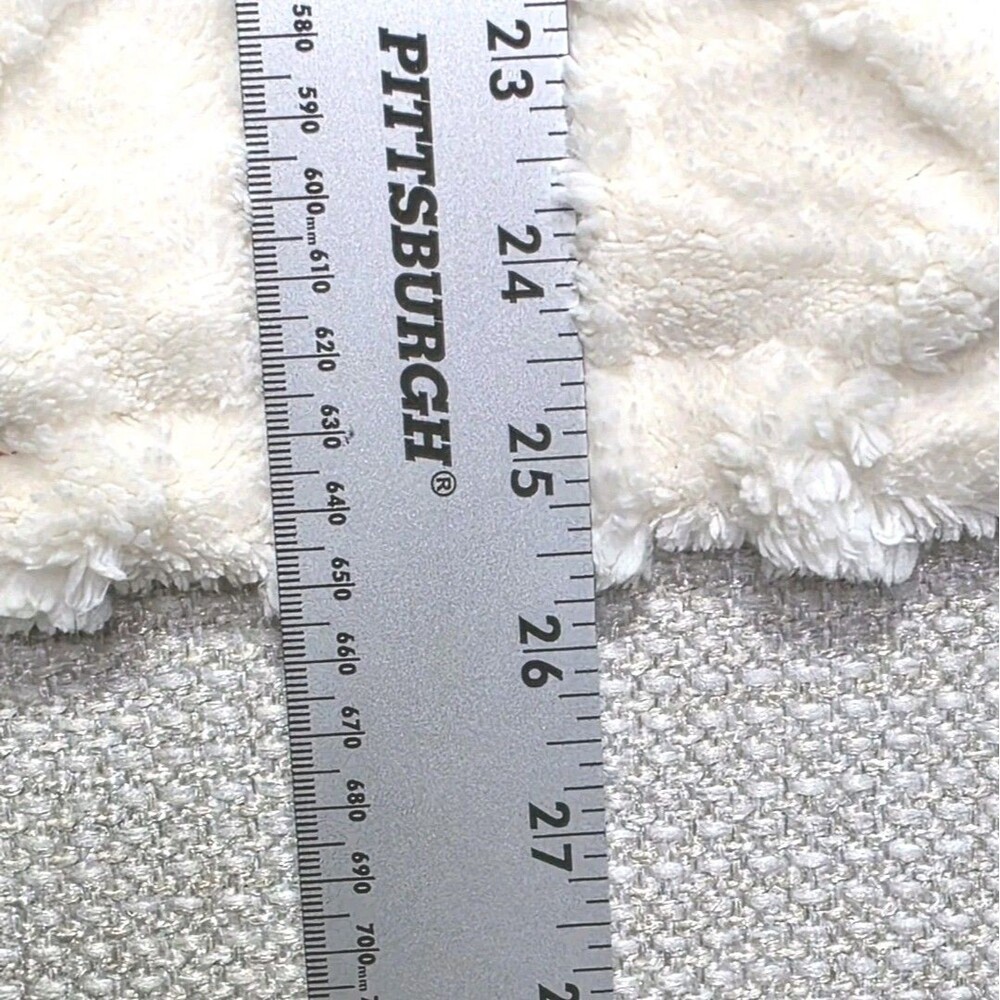 Eddie Bauer Women's Ultrasoft Cable Stretchy Fleece Pullover Ivory Mockneck XL - Picture 9 of 9
